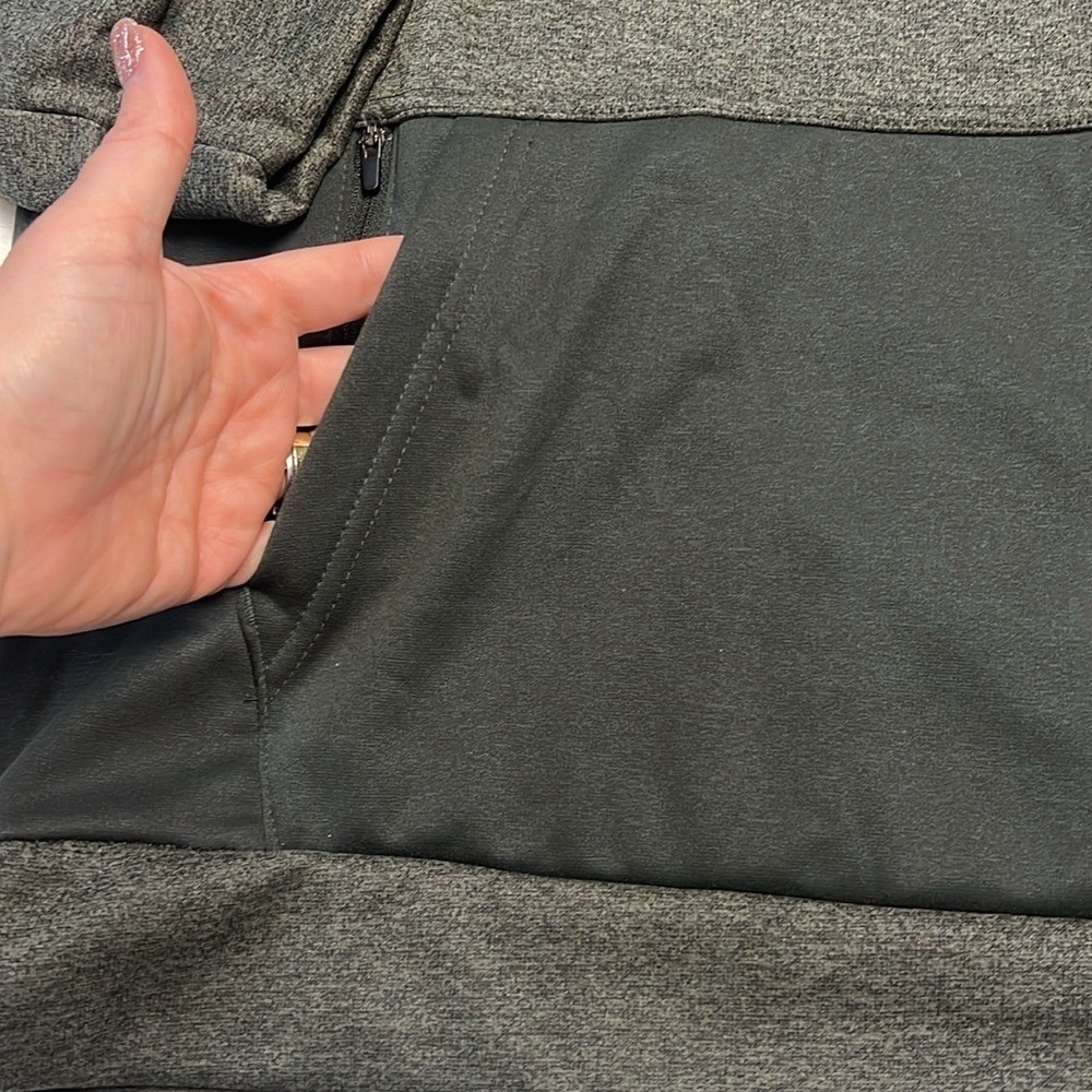 Nike Pullover Mens Small Grey Black Therma-FIT Quarter Zip Training Fleece - Picture 2 of 5